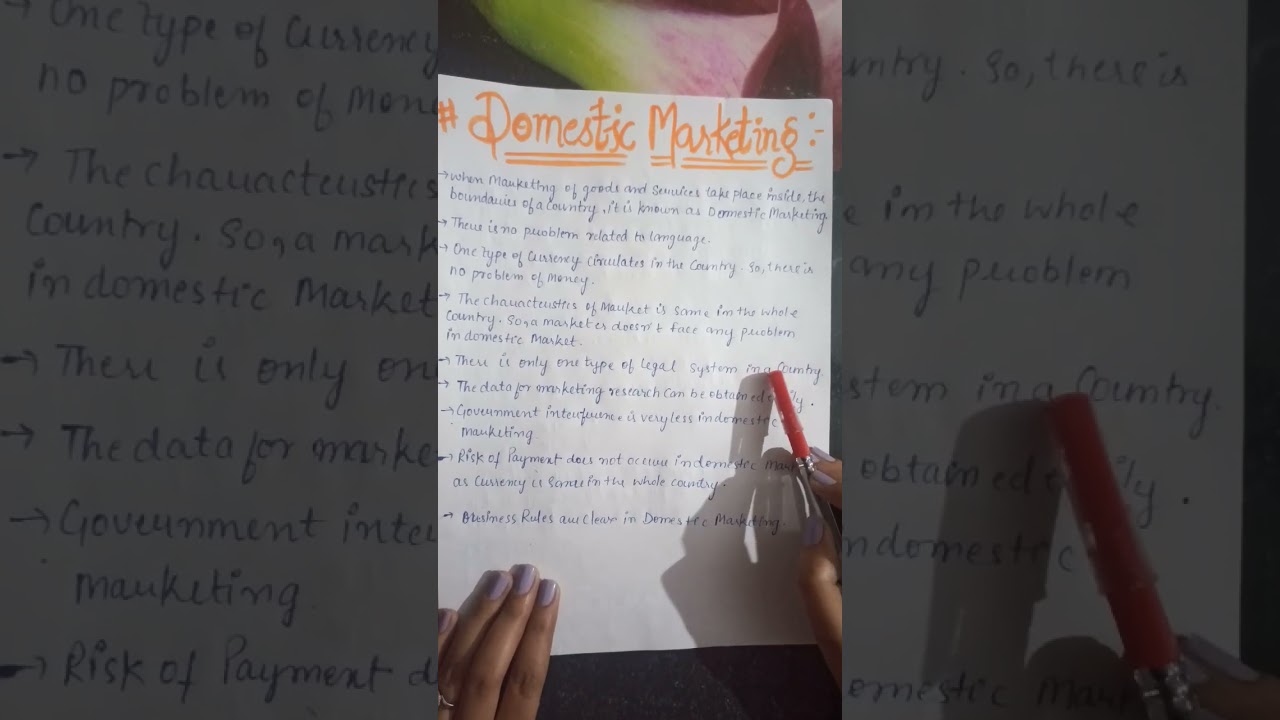 Domestic Marketing #11th#12th#bcom#mcom#bba#mba#marketing#domestic#commerce #market