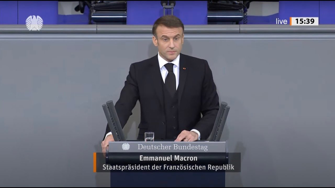 Französischer Präsident Macron spricht bei Staatsakt für Wolfgang Schäuble