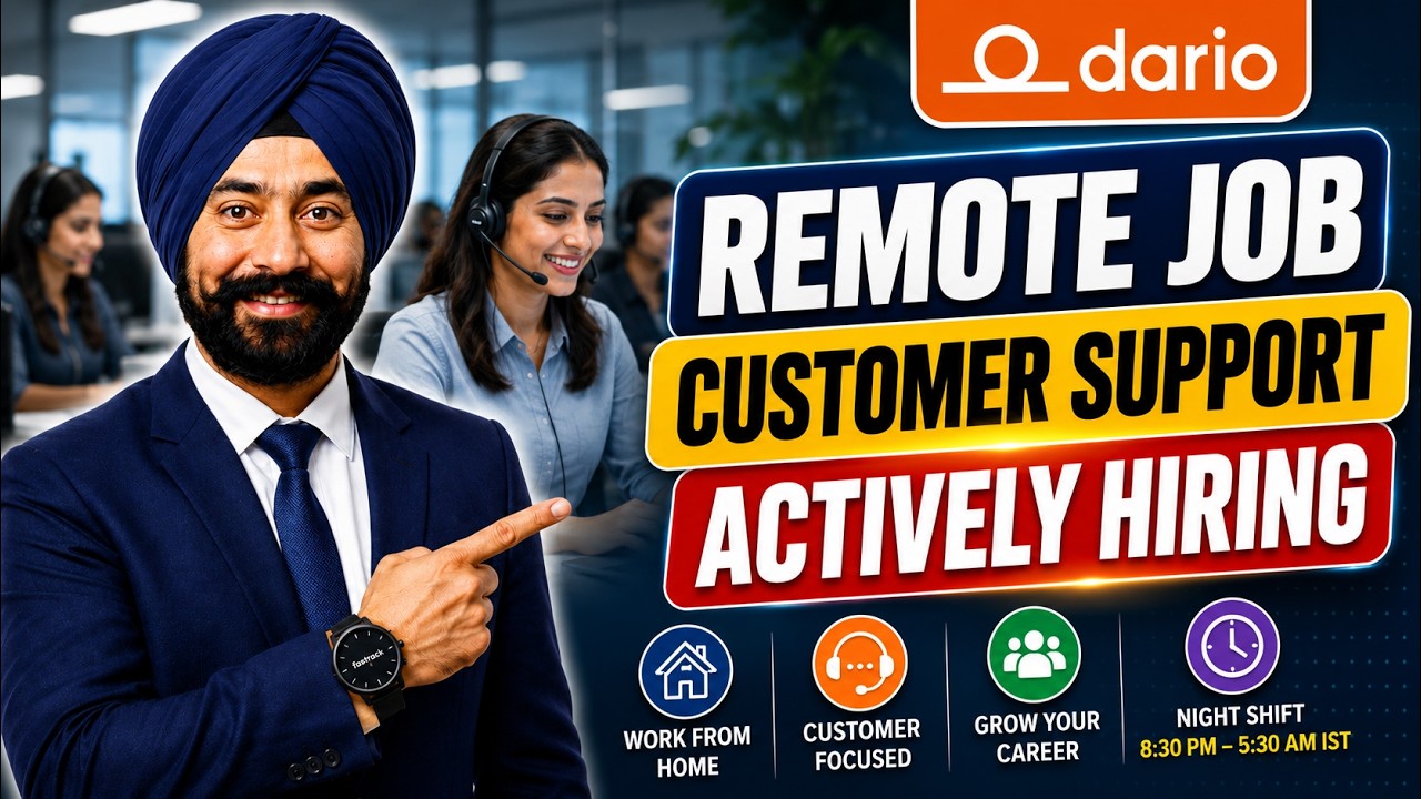 Latest Work From Home Job | Customer Support Representative at Dario
