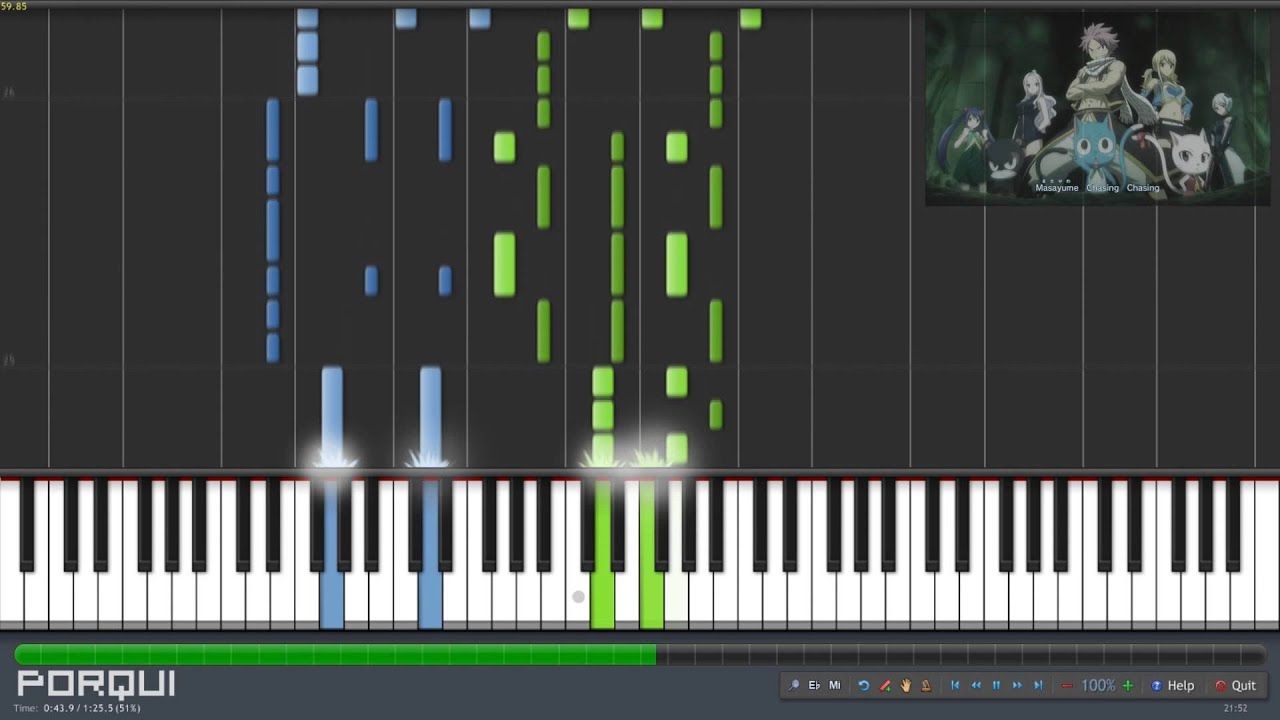 Fairy Tail Opening 15 - Masayume Chasing (Synthesia)