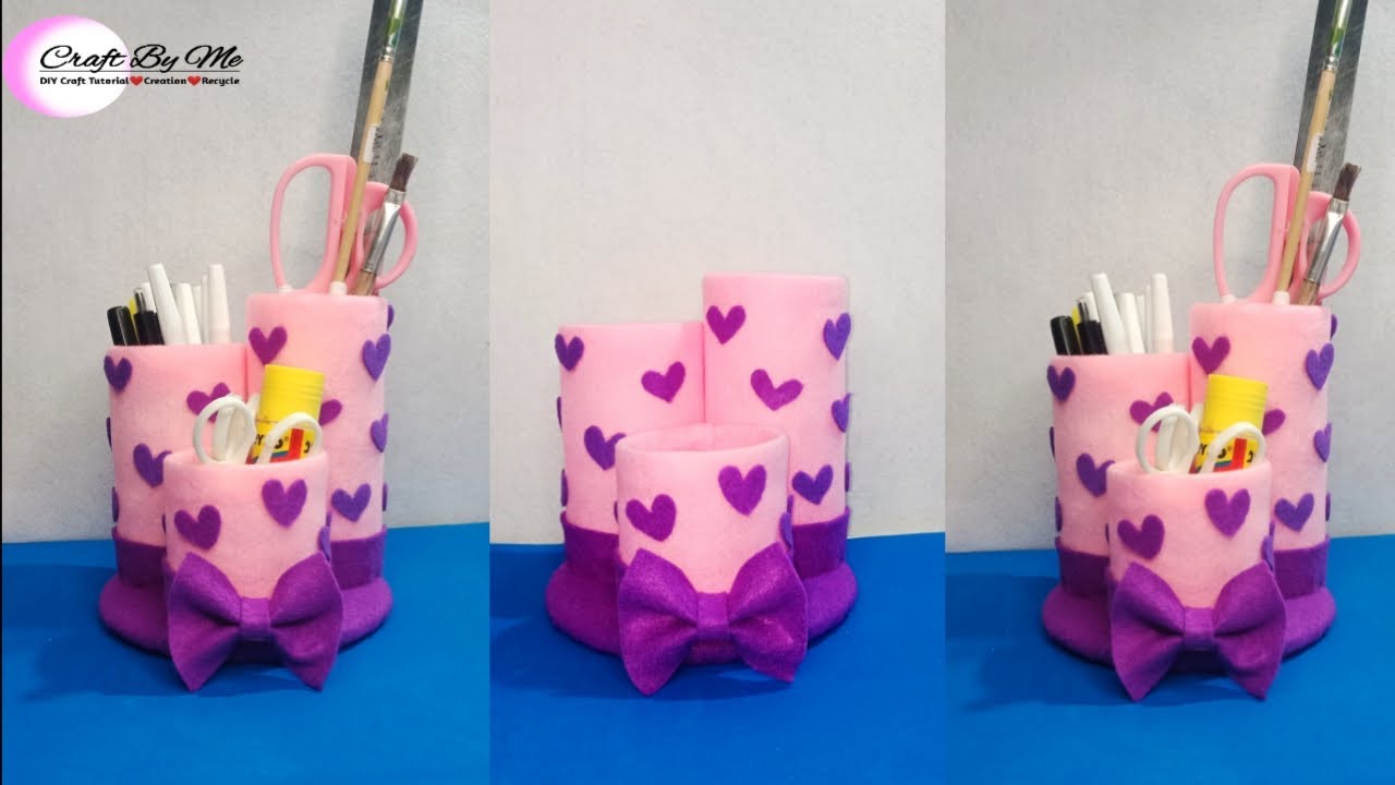 Tempat Pensil dari Botol Bekas dan Kain Flanel || Ide Kreatif Botol Bekas