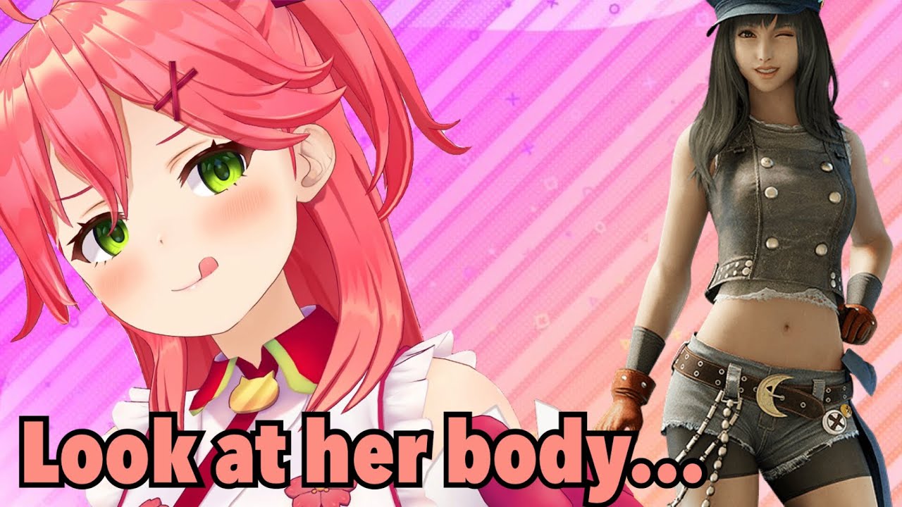 【ENG SUB】Sakura Miko teaches us how lewd Kyrie Canaan is (FF7 Remake)