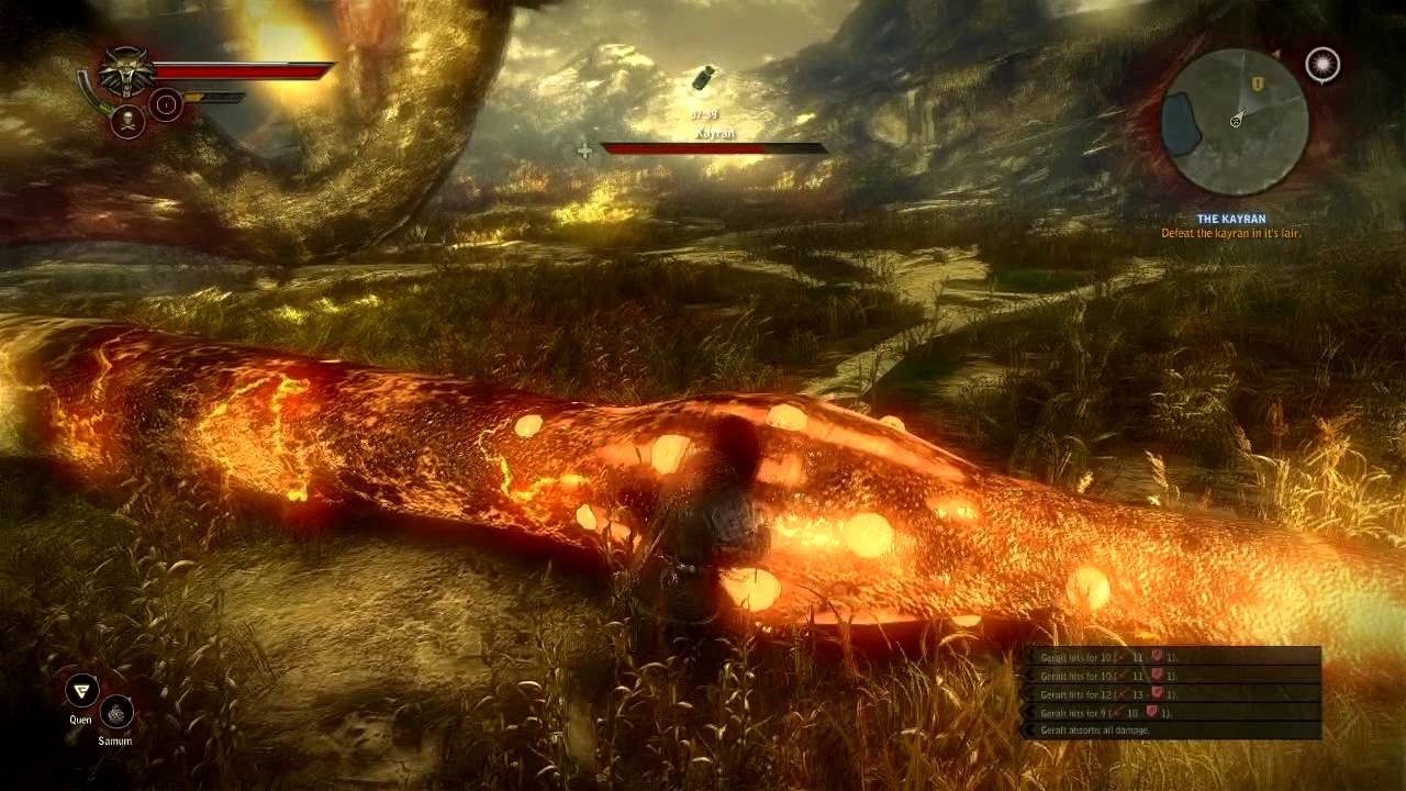 The Witcher 2 - Killing the Kayran the easy way without losing health! [HD]