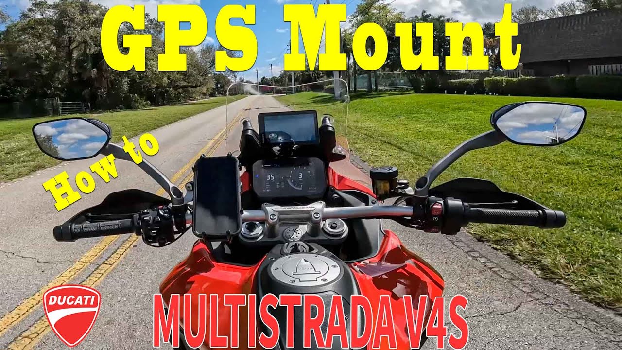 Как установить крепление GPS Iconic Parts на Ducati Multistrada V4S для Garmin Zumo XT