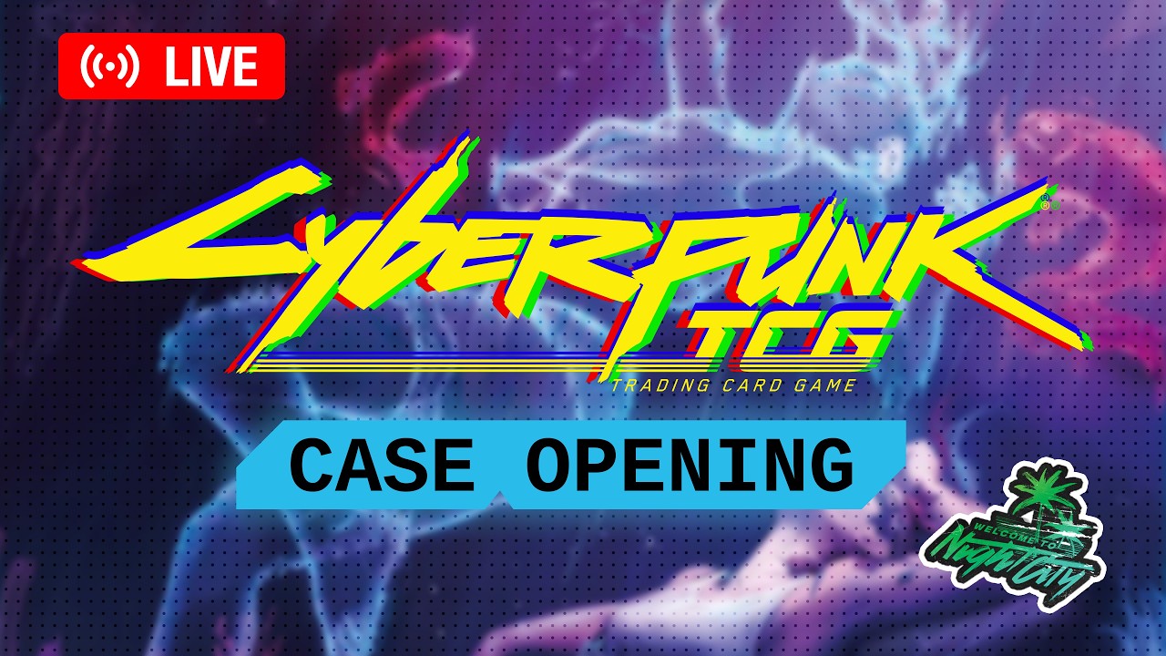 LIVE - Opening a CASE of the new Cyberpunk TCG | Welcome to Night City!