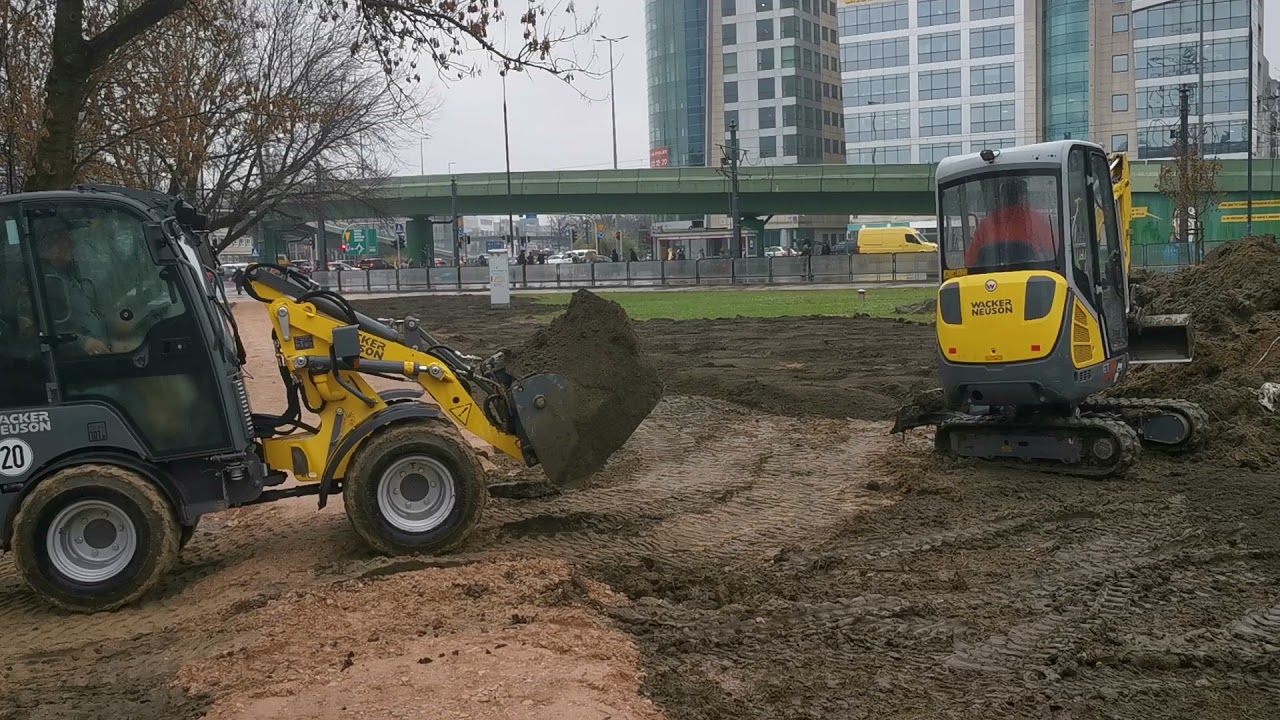 Ładowarka Wacker Neuson Wl 25 i minikoparka ET 18 Kreatorzyzieleni
