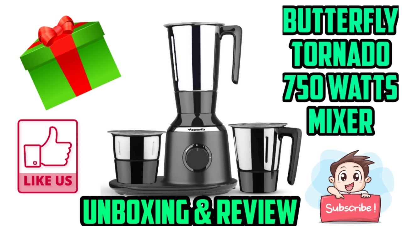 butterfly  tornado mixer grinder | butterfly 750watts mixer unboxing & review