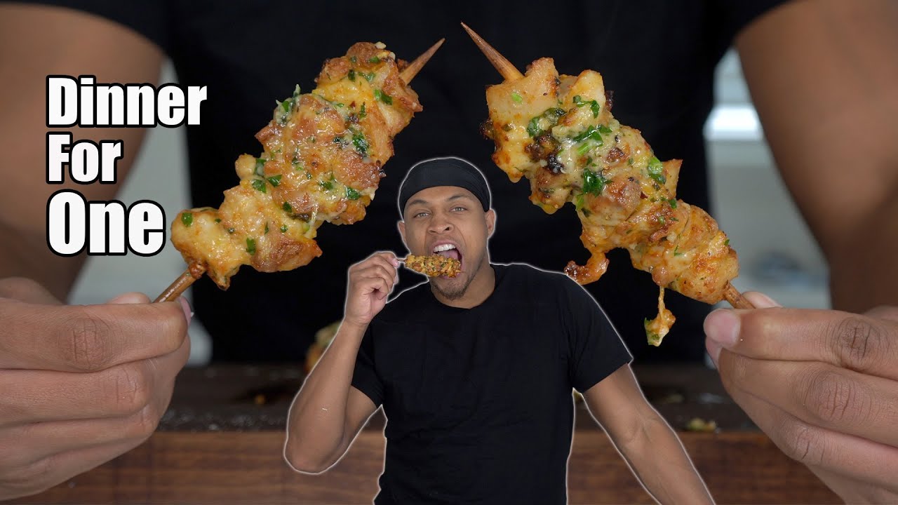 Easy Weeknight Air Fryer Meal (Garlic Parmesan Chicken Skewers)