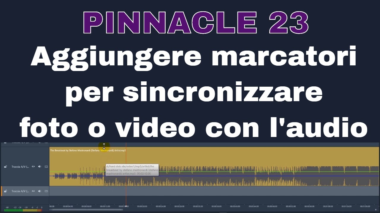 Marker in Pinnacle per sync con l'audio