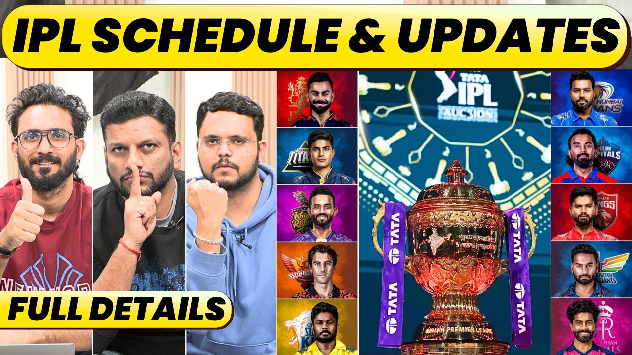 BIG UPDATE ON IPL SCHEDULE, RR MATCHES CLEAR, RCB GROUND DETAILS. DATES ARE OUT, FIXTURES TIME.