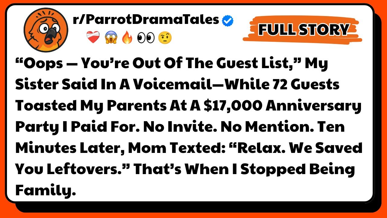 “Oops — You’re Out Of The Guest List,” My Sister Said In A Voicemail—While 72 Guests Toasted My..
