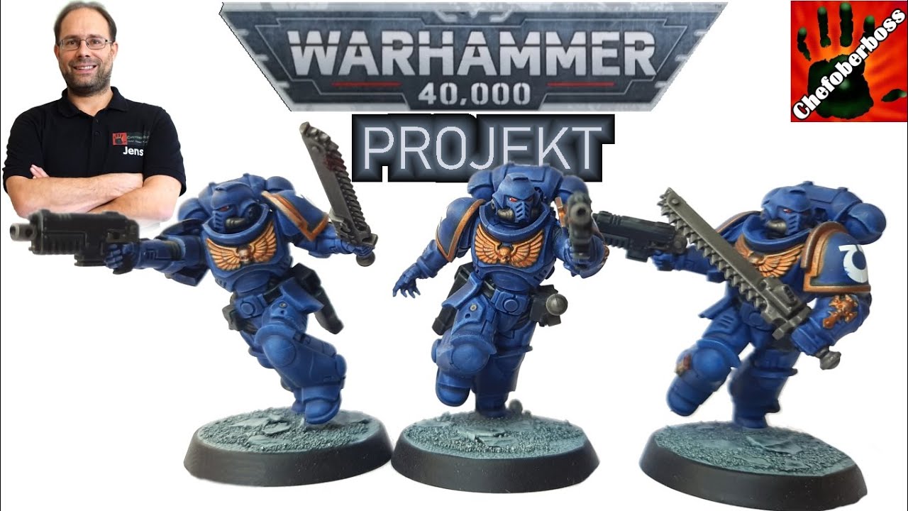 Alle Space Marines aus der Warhammer 40.000 Indomitus Box - Chefoberboss Projekt