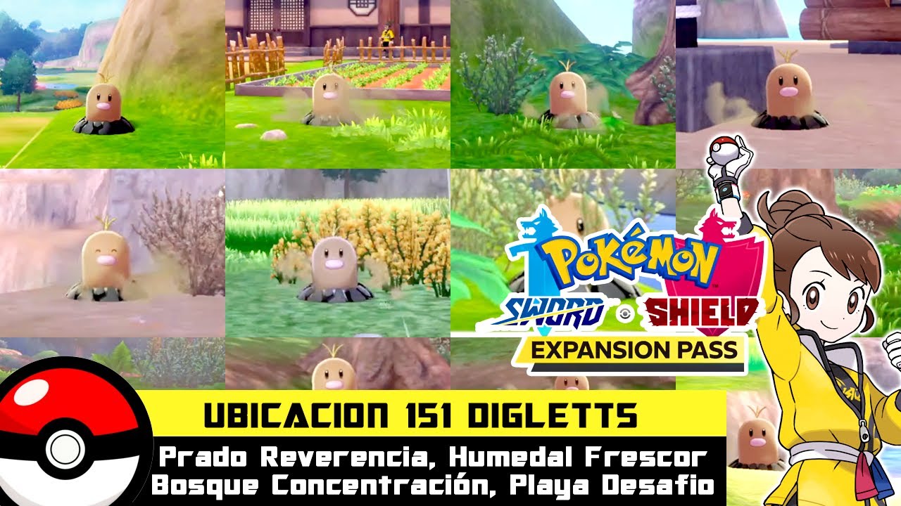 GUIA Ubicación y localización TODOS los 151 DIGLETT de POKÉMON ESPADA y ESCUDO Español HD