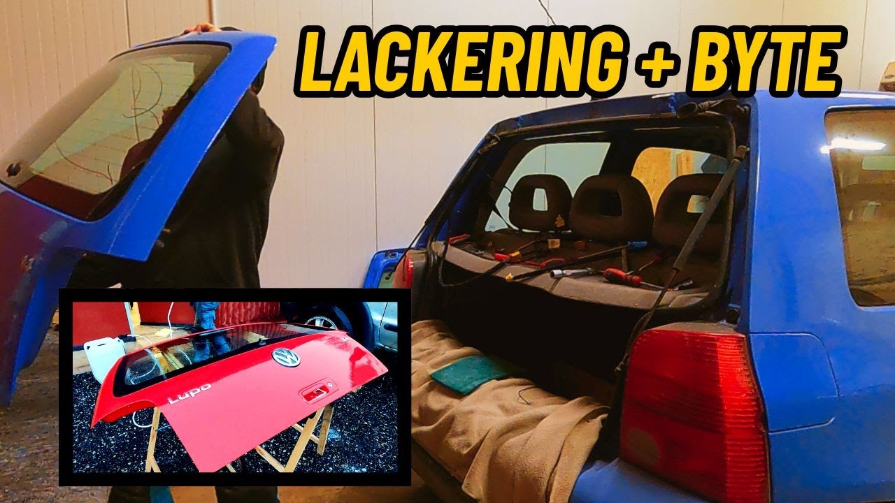lackerar och byter bagagelucka - volkswagen lupo