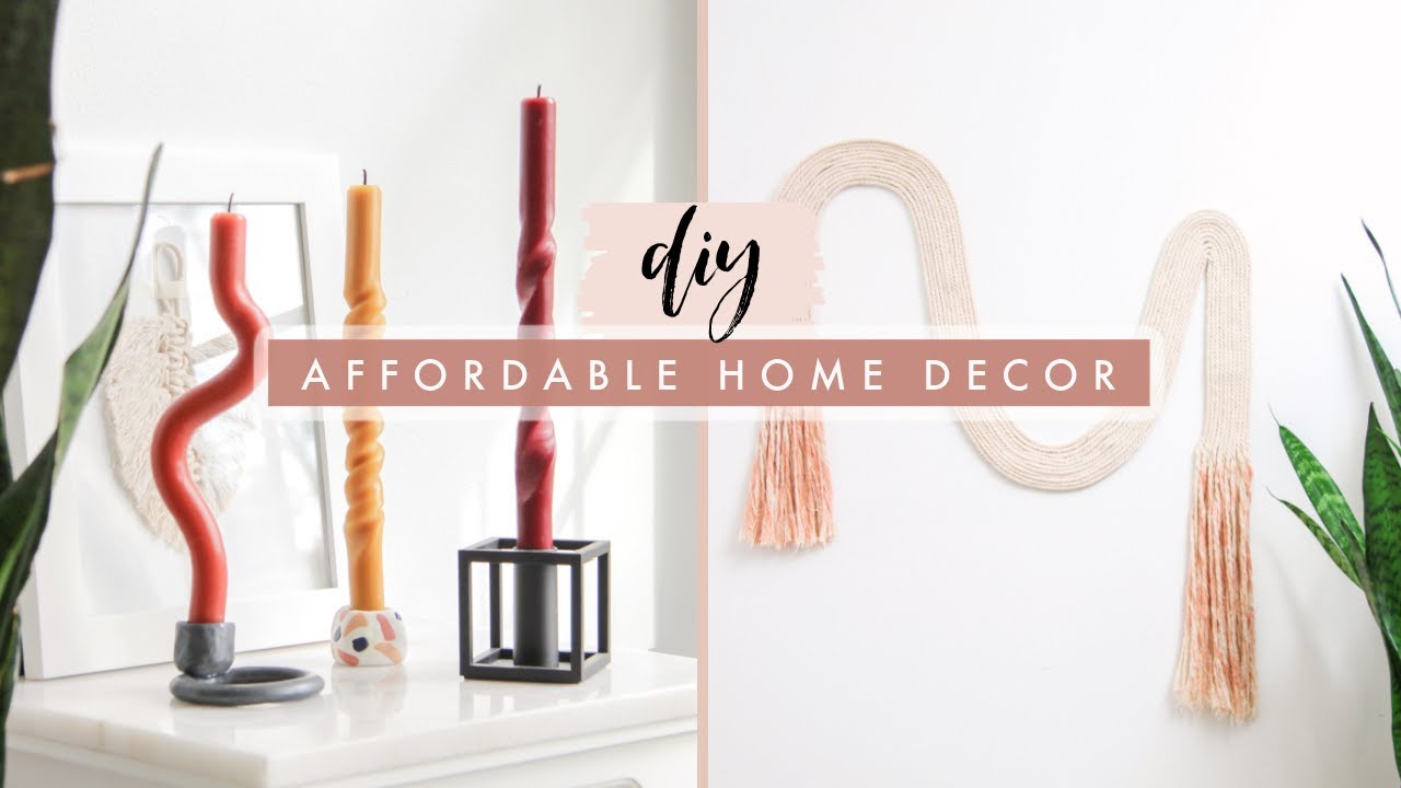 DIY EASY Boho Wall Hanging and Twisted Candle Hack