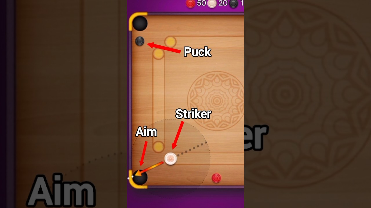 Indirect shoots tricks in carrom pool #carrompool​ play with You #carromboard​ #carrom #carromking