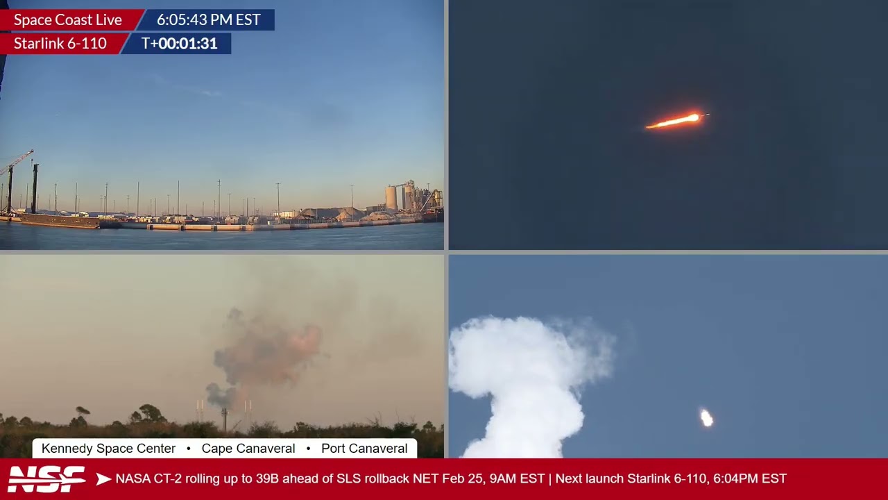 Live launch of the Starlink 6-110 from Kennedy Space Center