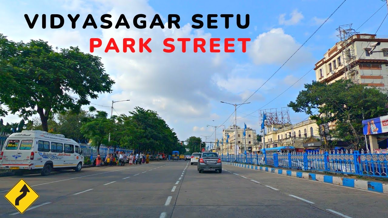 Kolkata Drive: Vidyasagar Setu: Esplanade: Park Street: Camac Street: 4k
