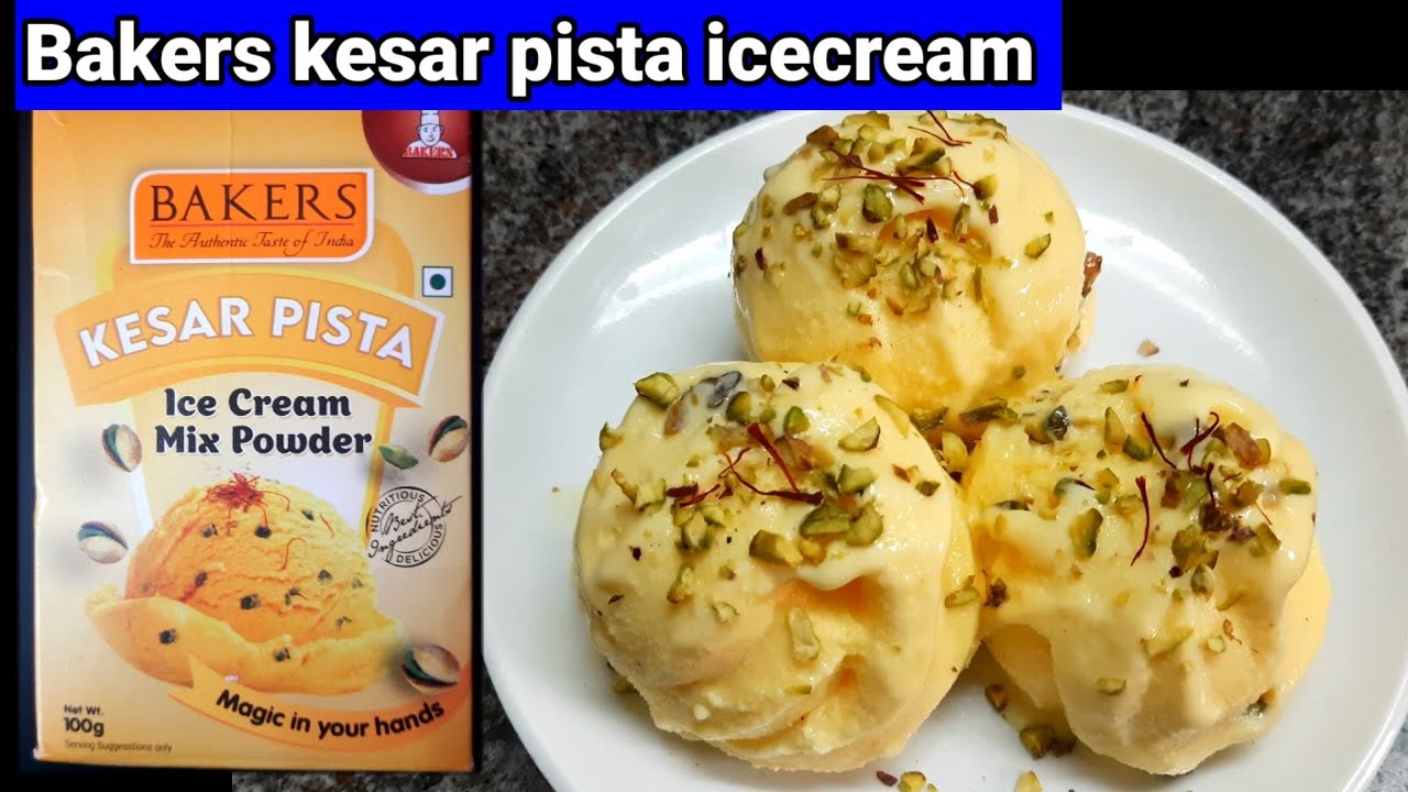 kesar pista icecream #bakers kesar pista icecream recipe #bakers icecream mix recipe#pista icecream