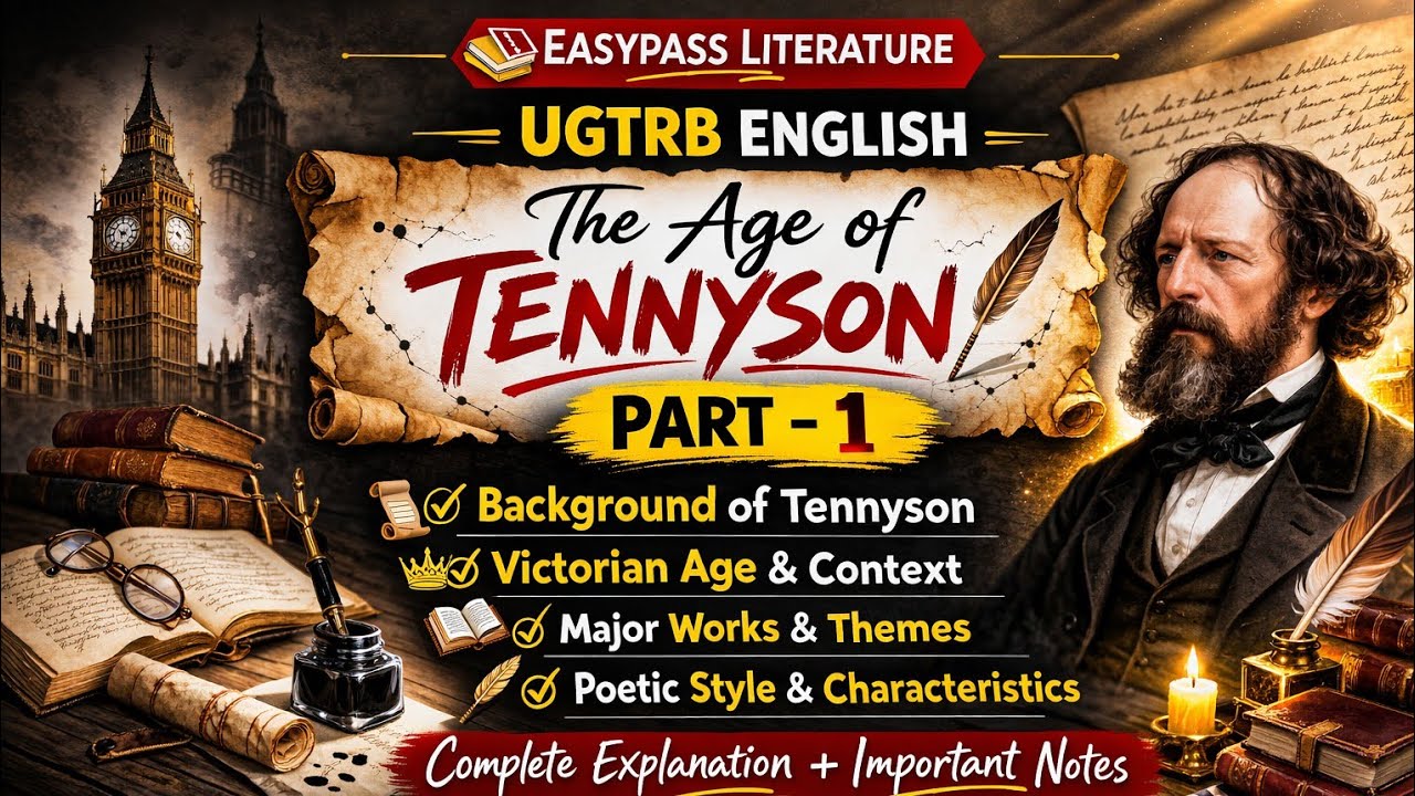 THE AGE OF TENNYSON | PART - 1 | UGTRB ENGLISH 
