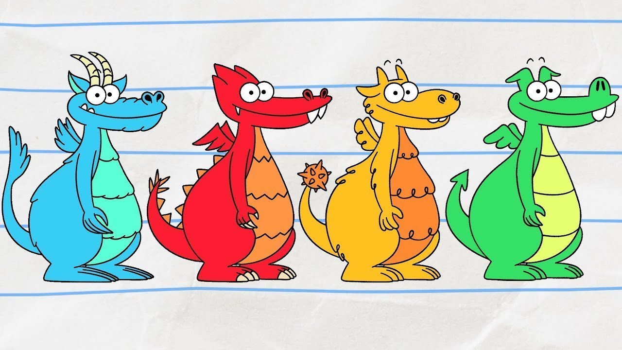 🔵🔴 THE FOUR DRAGONS 🟡🟢 | Boy & Dragon | Cartoons for Kids | WildBrain Bananas