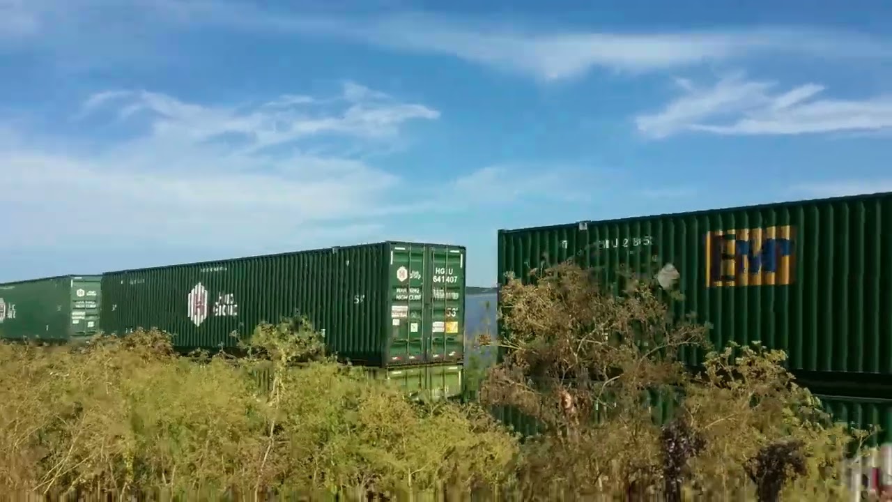 UP Intermodal Train in Sterling, Il near water works
