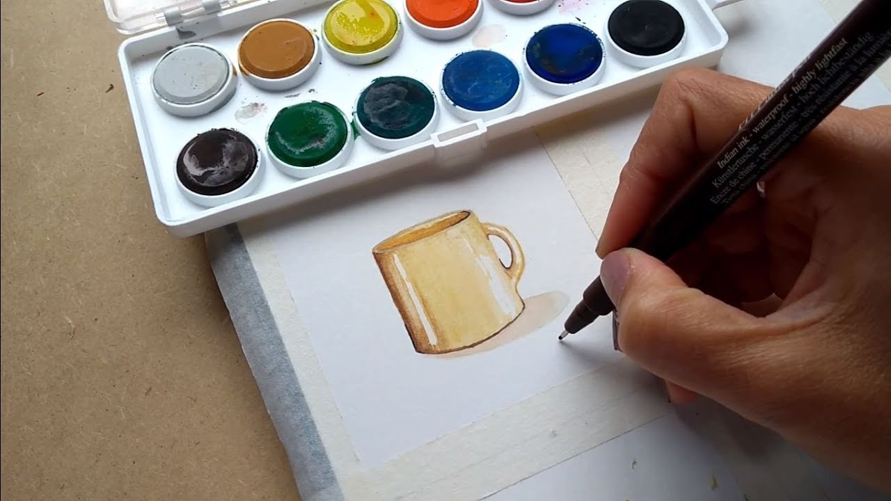 Ensinando a pintar com aquarela. Exercício 1- Iniciantes
