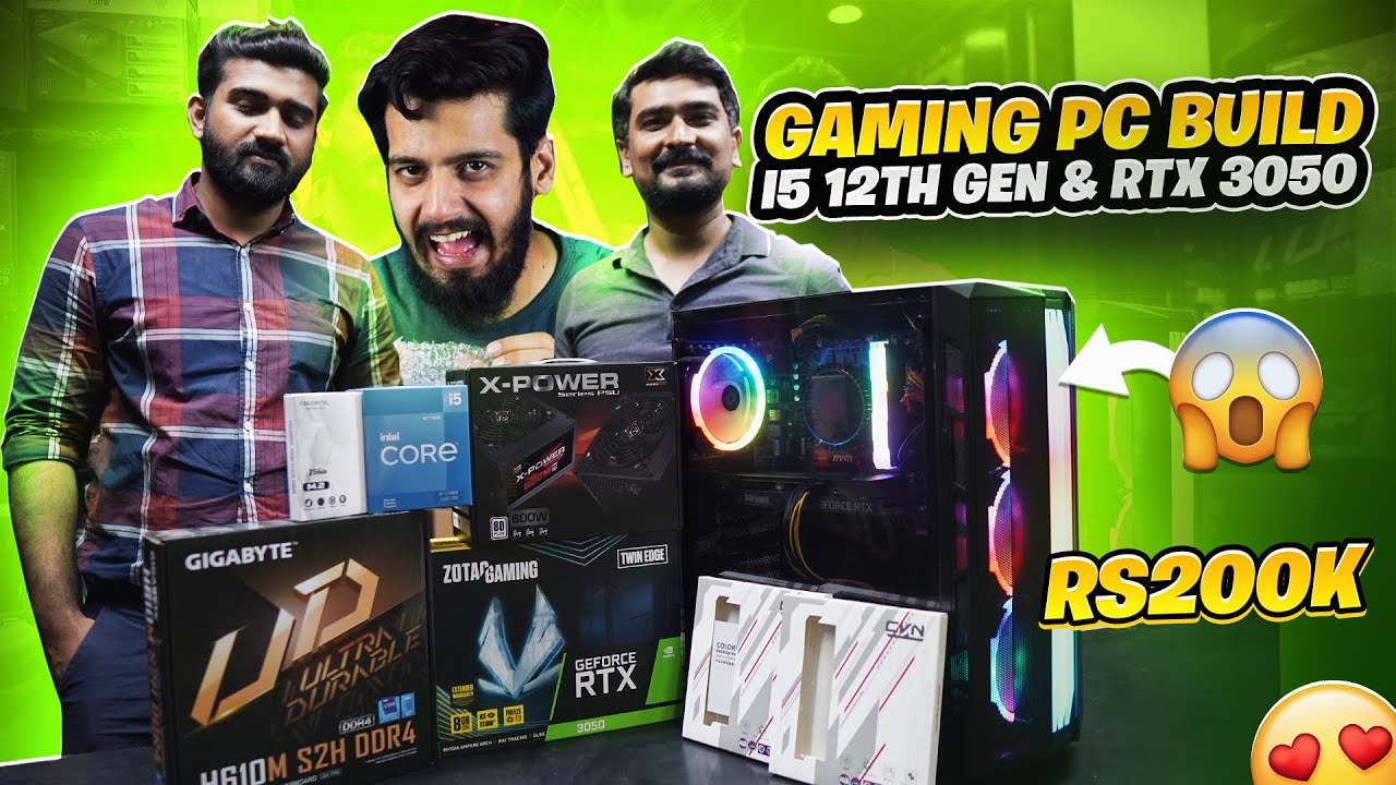RTX 3050 & i5 12th gen Build Under 200,000 | 1080p Gaming Setup