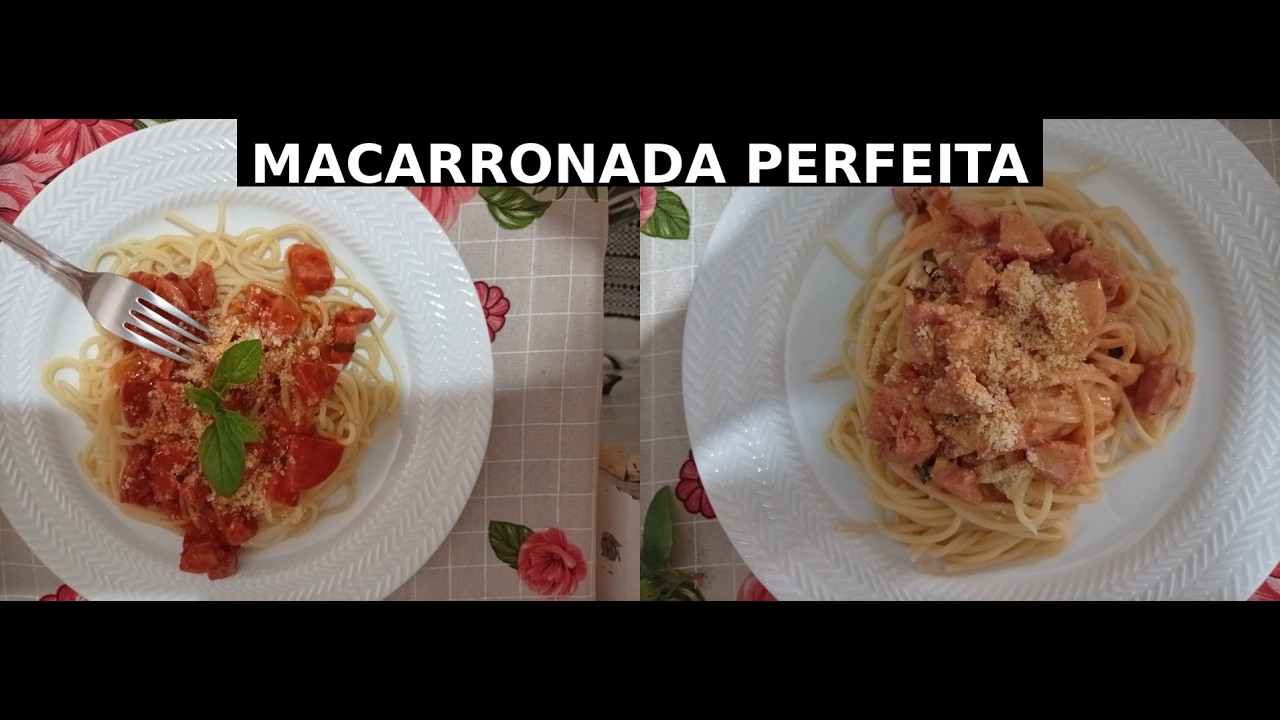 Macarronada com Calabresa e Creme de Leite 😋🍝