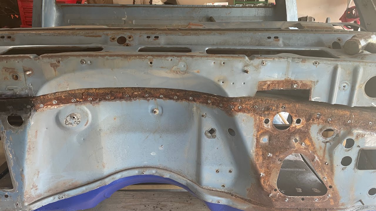 Repairing Rust on a C10 (Square Body) Firewall