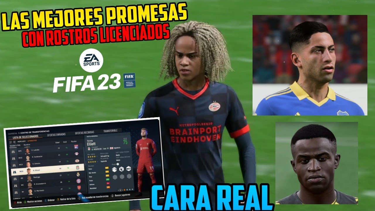 Las Mejores J&oacute;venes Promesas con Cara Real FIFA 23