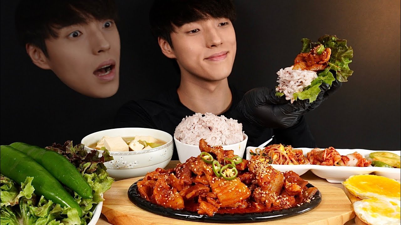불향 가득 제육볶음 된장찌개 계란후라이 집밥 한식 먹방 Korean Home meal Jeyukbokkeum Bulgogi Mukbang Asmr Eating Sounds!