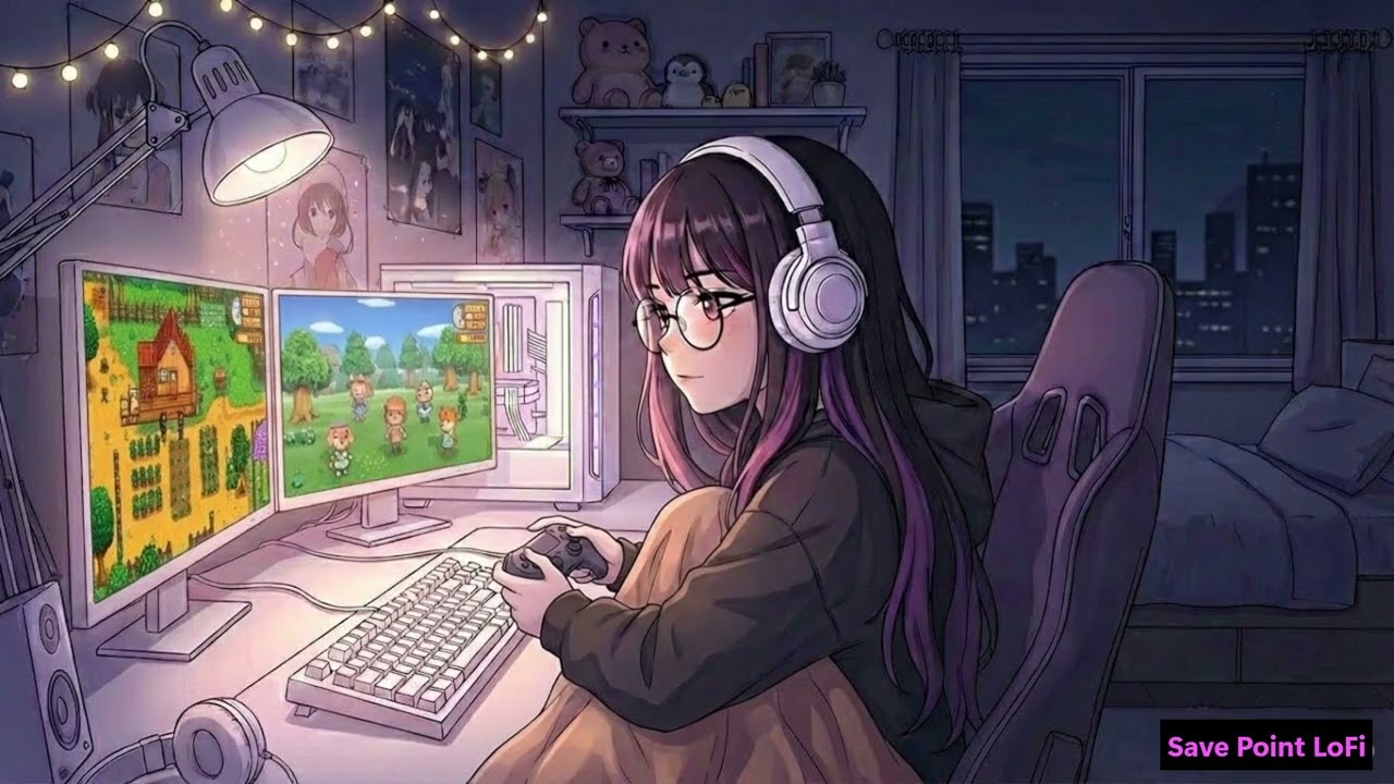 Late Night Gaming Session 🎮 Chill LoFi Beats to Play & Relax [3 Hours]