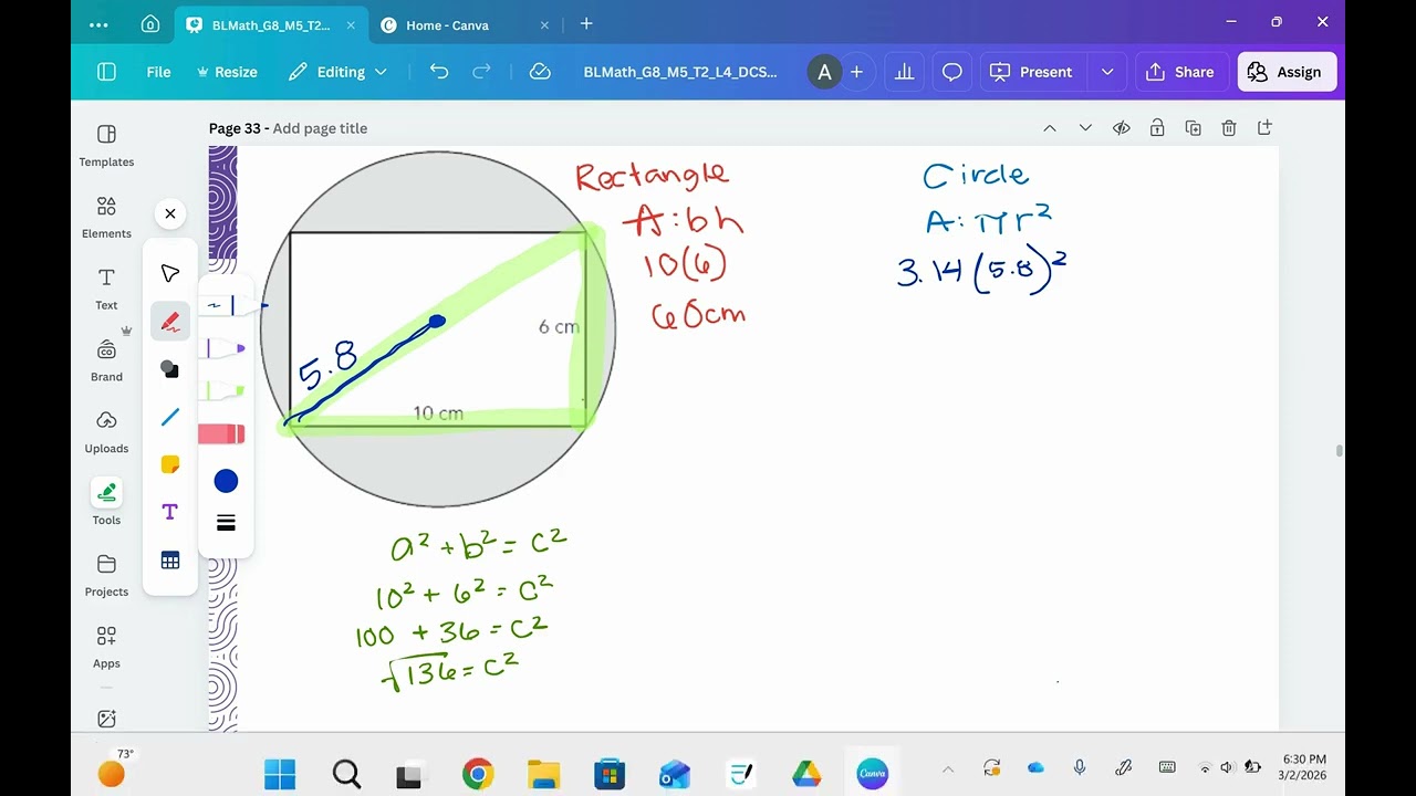 M5T2L4   Using Diagonals to Solve Problems