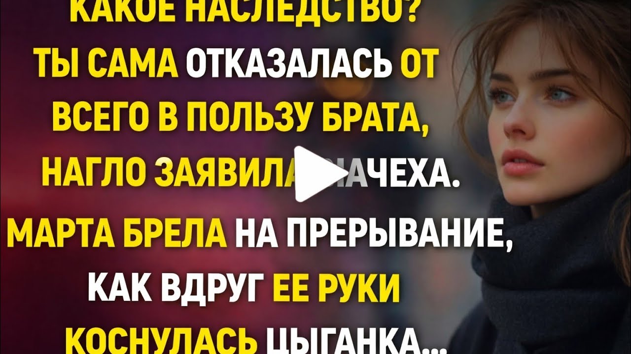 Какое наследство? Ты сама отказалась от всего в пользу брата, заявила мачеха...