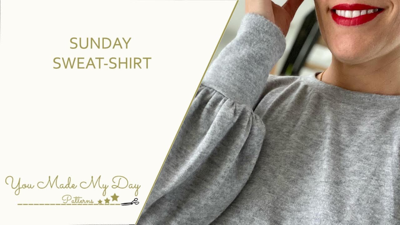 Sunday sweat-shirt sewing pattern video tutorial #sewing #couture