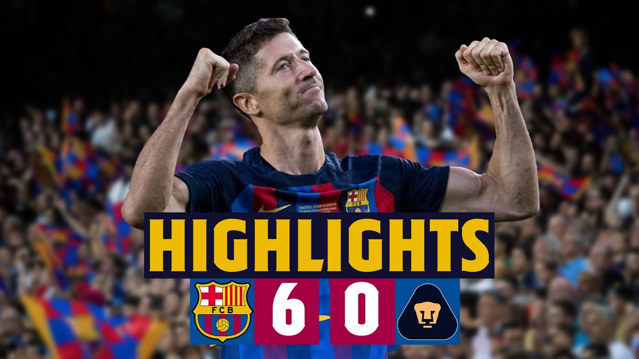 🔥LEWANDOWSKI'S 1ST GOAL FOR BARÇA I HIGHLIGHTS: BARÇA 6-0 PUMAS I GAMPER TROPHY🔥