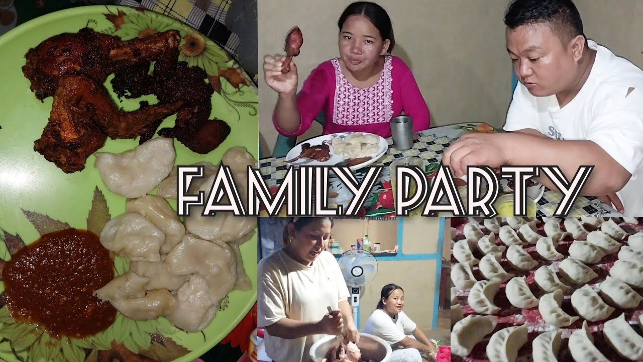 Dharane sungur 🤤(family party) Momo and chicken lollipop 🍗 #familytime #familyvlog 