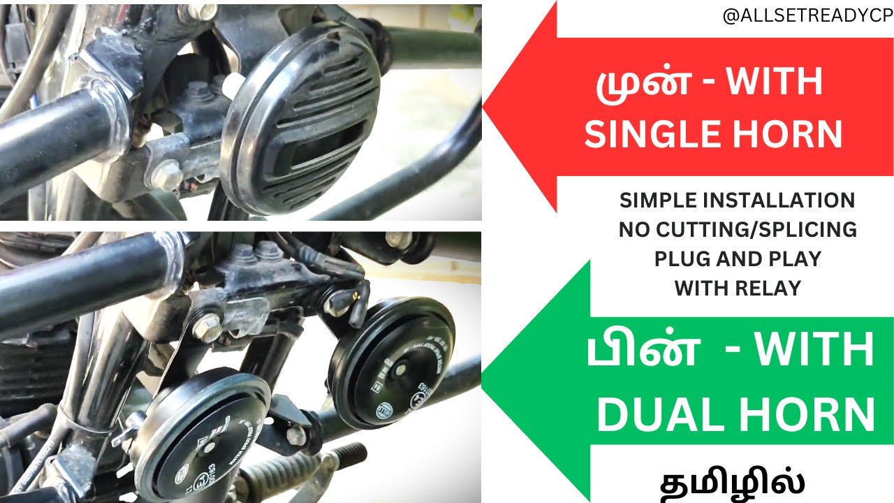 Single to dual horn change|| bike || தமிழில் || pulsar avenger || hella s90