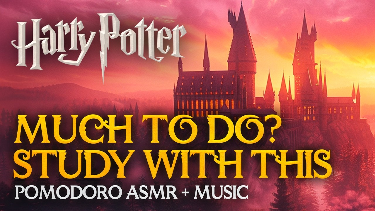 6h Harry Potter Pomodoro: Intense Study Session 🧠💪 Hogwarts ASMR Sounds to Focus & Concentrate