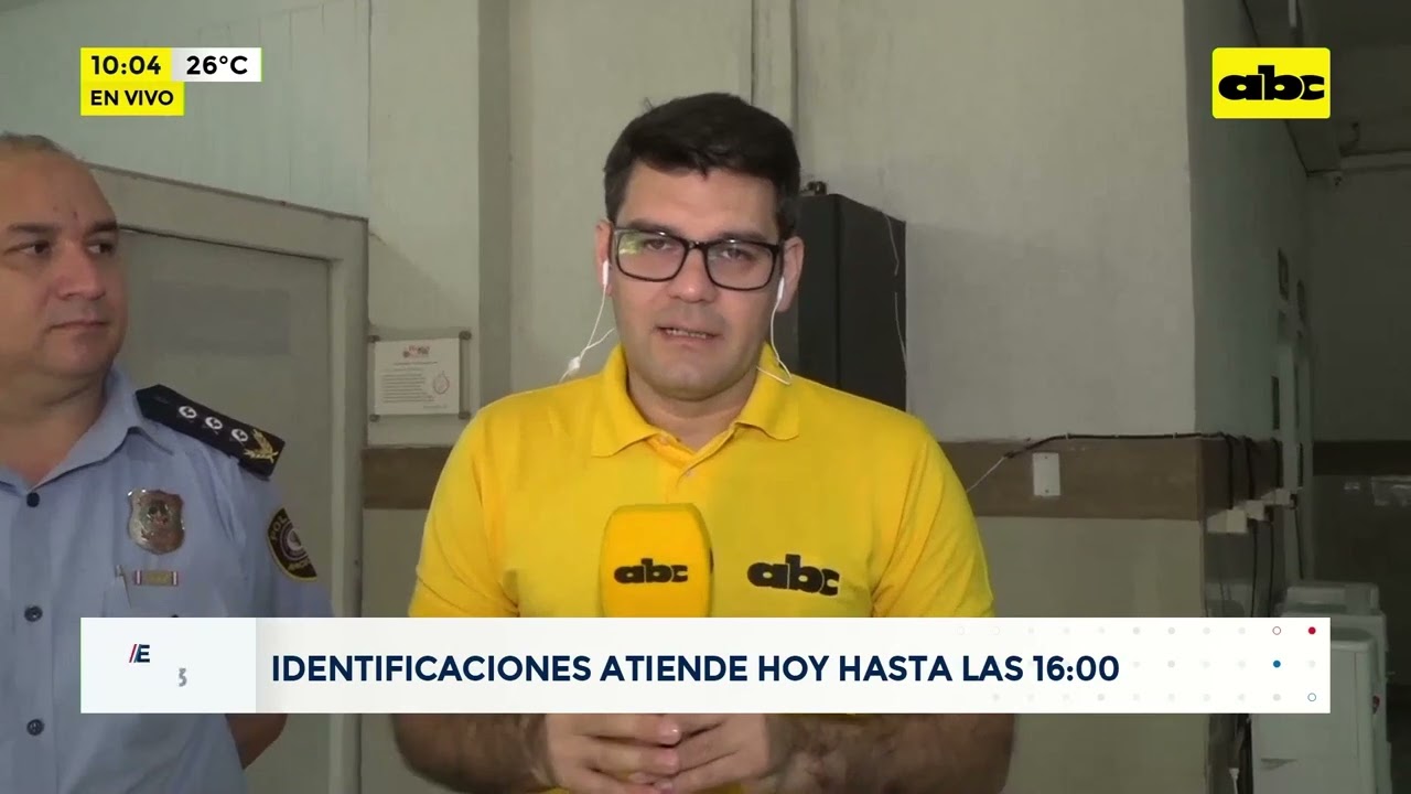 Identificaciones atiende hoy hasta las 16 hs
