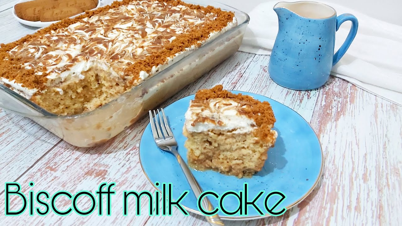 Easy biscoff milk cake (tres leches cake) - ramadanrecipe #biscoffmilkcake #treslechescake