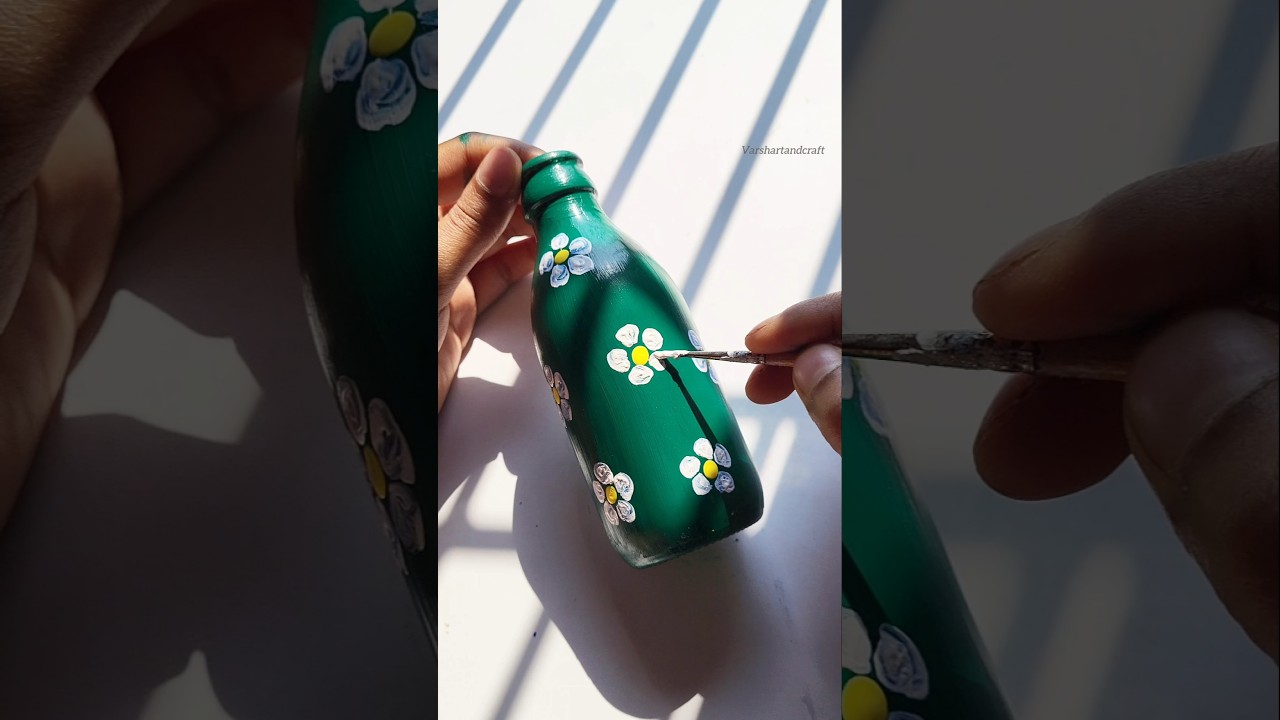 Bottle art #bottleart #art #painting #artshorts #trendingshorts #youtubeshorts #viralvideo