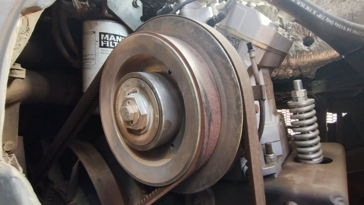 como sacar polia do compressor de ar condicionado de ônibus (COMPRESSOR BITZER)