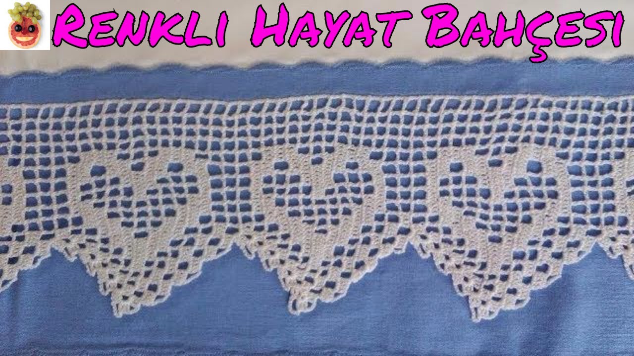Kalpli Dantel Yastık Ucu  ve  Çarşaf Kenarı Modeli  -  Anlatımlı Yapılışı  -  Örgü Dantel Oya El İşi
