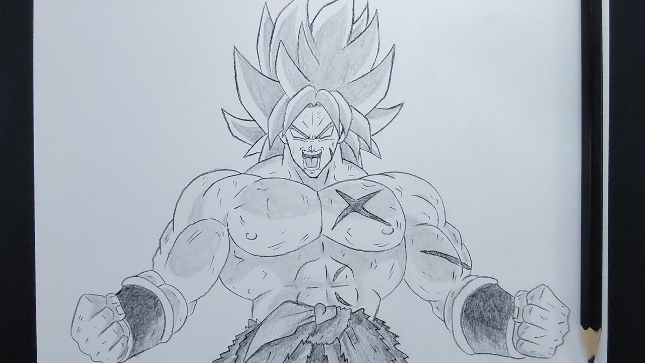 How To Draw Broly Dragon Ball Step By Step || Easy Anime Drawing Tutorial