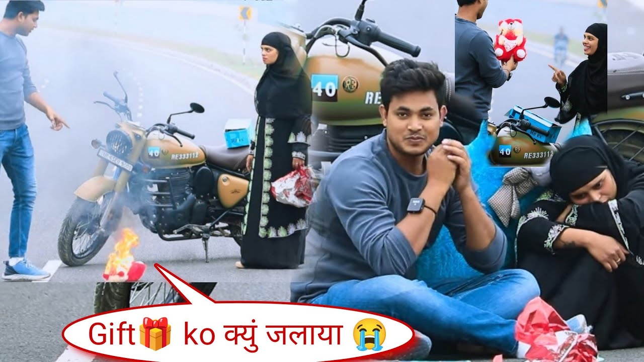 Prank on my girlfriend Zoya Khan; गिफ्ट ko जला diya ho गई नाराज 🥲 // vishal banarasi