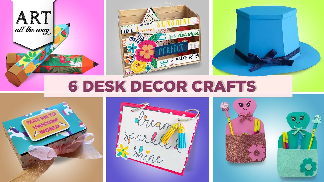 6 Desk Decor Crafts | Desk Decor | Desk Organization | Home Decor | DIY Organizer  | @VENTUNOART