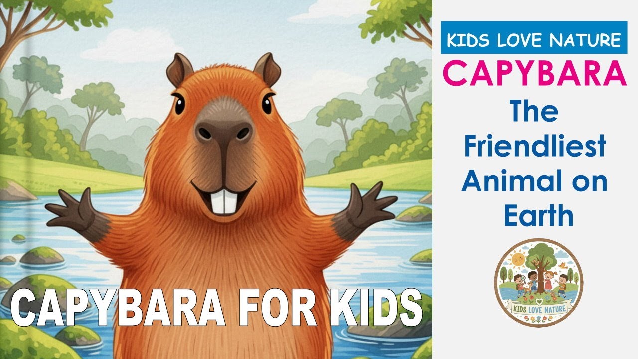 The Friendliest Animal on Earth? 🐹 Meet the Capybara! (Animal Facts for Kids) | Capybara for Kids