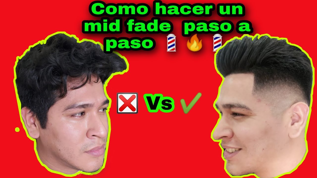 Como hacer un degradado medio ( 💈MID FADE💈 ) más fácil   paso  a  paso🔥🔥